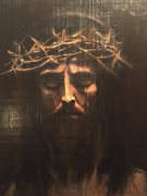 Jezus obraz na desce praca autorska