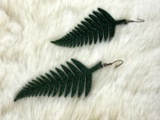 Kolczyki liść paproci | biżuteria inspirowana naturą | srebrne zapięcie