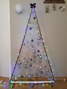 Choinka,170x100cm, drewniana, ozdoba, światła led