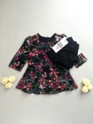 Komplet GUESS Baby Sukienka Szyfon + Majtki 0-3m