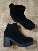 Czarne zamszowe botki New Look, 36