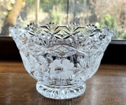 Misa kryształowa owocarka patera kryształy Prl  Vintage retro szlif kwiaty