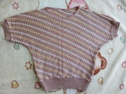 Brązowy kolorowy sweter kamizelka ok. 36 - 38 - 40 oversize vintage