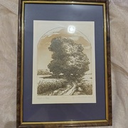 Agnieszka Cieślińska - grafika 'Droga z lipą' z 1998