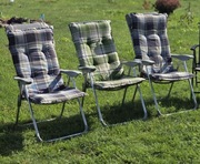 Krzesła ogrodowe,  składane,  poduszki 