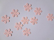 Scrapki kwiatki 10 szt. 25 mm jasnoróżowe  gramatura 220 g/m2