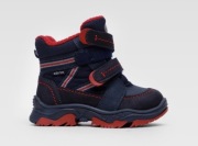 Twisty skórzane zimowe granatowe trzewiki r.21