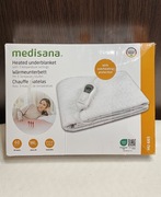 Elektryczna mata grzewcza na łóżko, biały koc 150x80cm MEDISANA HU 665