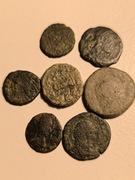 Monety rzymskie 7 szt złom 