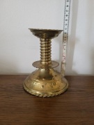 Świecznik z mosiądzu w stylu retro, mosiądz, vintage