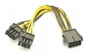 Rozdzielacz zasilania PCI-E 8PIN do 2x 8PIN (6+2) do karty graficznej