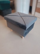 Pufa ze schowkiem szara 50x40x40.Nowa