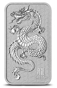 Srebrna sztabko-moneta Lunar PM Rok Smoka Dragon 1 uncja srebra 2024