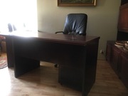 Duże biurko rogowe z kontenerkiem