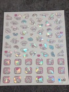 Holograficzne naklejki na paznokcie samoprzylepne sanrio cinnamoroll 