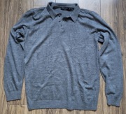 sweter polo Bolongaro Trevor M 100% akryl szary