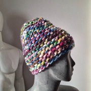 Czapka handmade, beanie, wełna merino