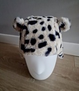 Nowa czapka czapeczka futrzana w centki uszy misia