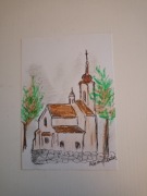 Rysunek Kościół Krościenko nad Dunajcem 