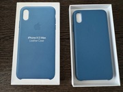 ETUI skóra Apple iPhone Xs Max Niebieskie / Cape Cod Blue IDEALNY stan