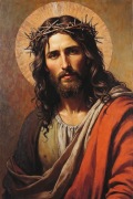 Obraz Jezus Chrystus 50x80 cm | Korona cierniowa | styl sakralny