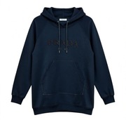 PRADA DAMSKA BLUZA DRES CZARNA CEKINY LOGO