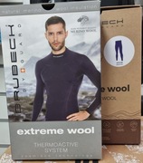 Męski komplet merino bluza i spodnie Brubeck Extreme Wool granat XXL NOwy