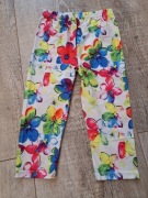 Getry/ legginsy 3/4 w kwiaty - rozm 116 - 01