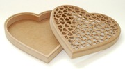 Pudełko na prezent ślubny dla rodziców SERCE ażurowe MDF 24 cm