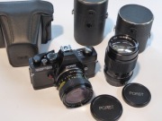 Porst MC 2,8/28mm,Porst MC 2,8/135mm, Porst Kamera, -Pentax, piękne
