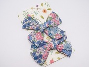 Spinki duże KOKARDY w kwiaty ZESTAW 2SZT