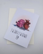 Kartka walentynkowa, A5, ilustracja autorska,+koperta, okolicznościowa