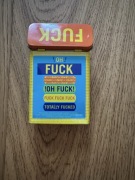 Fuck pudełeczko blaszane, wielkość paczki papierosów