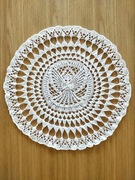 Rustykalna koronkowa serweta Biała Anioł Handmade 