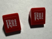 LEGO SLOPE SKOS 30 1x1x2/3 CZERWONE 54200pb038L 2 szt.