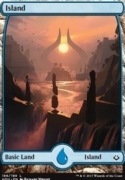 MTG Hour of Devastation: Island (186) FOIL