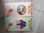 Balony foliowe na patyczku Happy Birthday + prezent zestaw