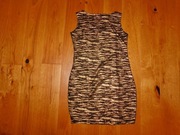 Czarno -złota mieniąca elastyczna sukienka roz M/L