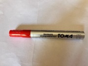 Toma TO-090 marker permanentny czerwony 10 sztuk