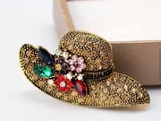 Elegancka broszka Kapelusz Nowa