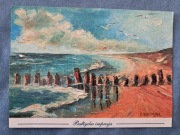 lata 90 kartka pocztowa MORZE Bałtycka Impresja  - nie zapisana