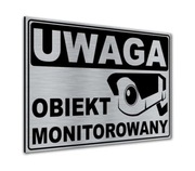 Tabliczka ostrzegawcza obiekt monitorowany