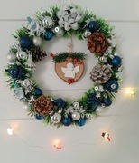 Stroik na drzwi ręcznie wykonany wianek 