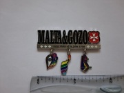 Magnes na lodówkę - 322g. MALTA z przywieszkami 