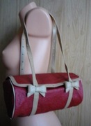 torebka damska czerwona z kokardkami mała nowa