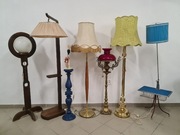 Lampa stojąca podloga lite drewno tekowe 155 cm Vintage PRL Ikea