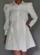 Sukienka koszulowa biała Shein 90% bawełna, 10% elastan