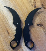 KEYRAMBIT RIVALS ROBLOX REPLIKA 3D ZŁOTY, BIAŁY, ŚWIECĄCY KARAMBIT TOY