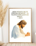 Plakat Jezus cytat z bibli 
