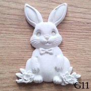 Królik wielkanocny w muszce kolorowanka antystresowa dla dorosłych z gipsu